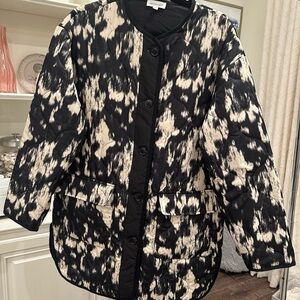 Westbound Black and Cream Patterned Lightweight Jacket